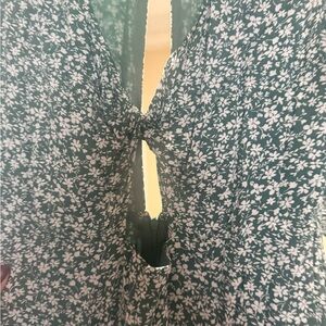 Lulus Oculus Green and White Floral Dress